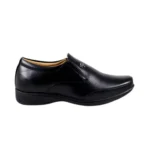 Generic Men's Solid Synthetic Leather Formal Shoes (Black) - Image 2