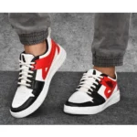 Generic Men's Solid Synthetic Casual Shoes (White) - Image 5