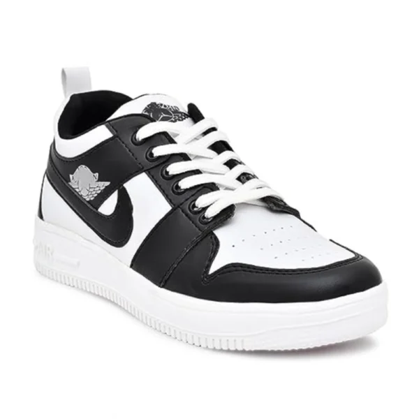 Black synthetic casual shoes for men