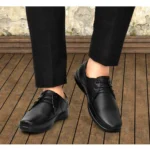 Generic Men's Solid Synthetic Leather Formal Shoes (Black) - Image 5