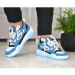 Generic Men's Solid Synthetic Casual Shoes (Blue) - Image 2