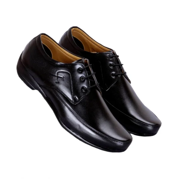 NariHaat Men's Elegant Black Synthetic Leather Formal Shoes