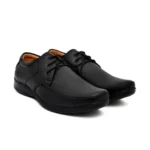 Men's Black Synthetic Leather Formal Lace-Up Shoes