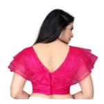 Generic Women's Nylon Diamond Work Readymade Blouse (Pink, Size: Free Size) - Image 4