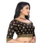 Generic Women's Phantom Embroidery Readymade Blouse (Black, Size: Free Size) - Image 2