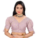 Lavender Jimmy Choo Style Embroidered Blouse