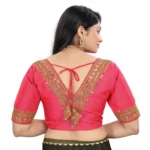 Generic Women's Banglory Embroidery Readymade Blouse (Pink, Size: Free Size) - Image 4