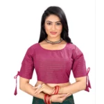 Barbie Pink Cotton Thread Work Readymade Blouse
