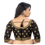 Generic Women's Phantom Embroidery Readymade Blouse (Black, Size: Free Size) - Image 4