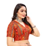 Red Cotton Blouse - Angle 4