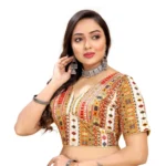 Generic Women's Cotton Blend Plain Readymade Blouse (White, Size: Free Size) - Image 2