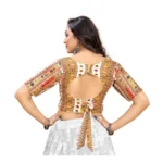 Generic Women's Cotton Blend Plain Readymade Blouse (White, Size: Free Size) - Image 5