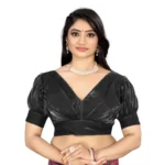 Black Organza Half Sleeve Blouse