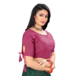 Generic Women's Cotton Thread Work Readymade Blouse (Barbie Pink, Size: Free Size) - Image 3