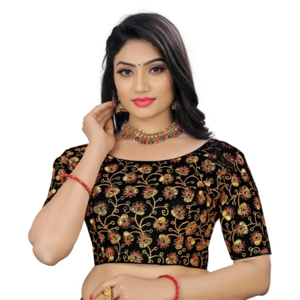 Black Phantom Cording Readymade Blouse