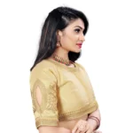 Generic Women's Phantom Embroidery Readymade Blouse (Beige, Size: Free Size) - Image 2
