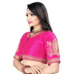 Generic Women's Phantom Embroidery Readymade Blouse (Pink, Size: Free Size) - Image 2