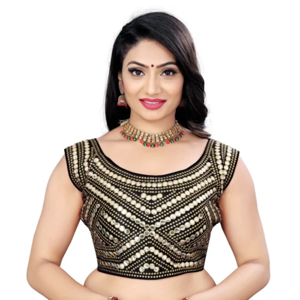 Embroidered Black Blouse