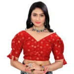 Red Jimmy Choo Style Embroidered Blouse