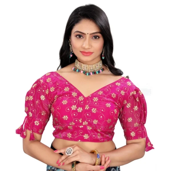 Pink Jimmy Choo Style Embroidered Blouse