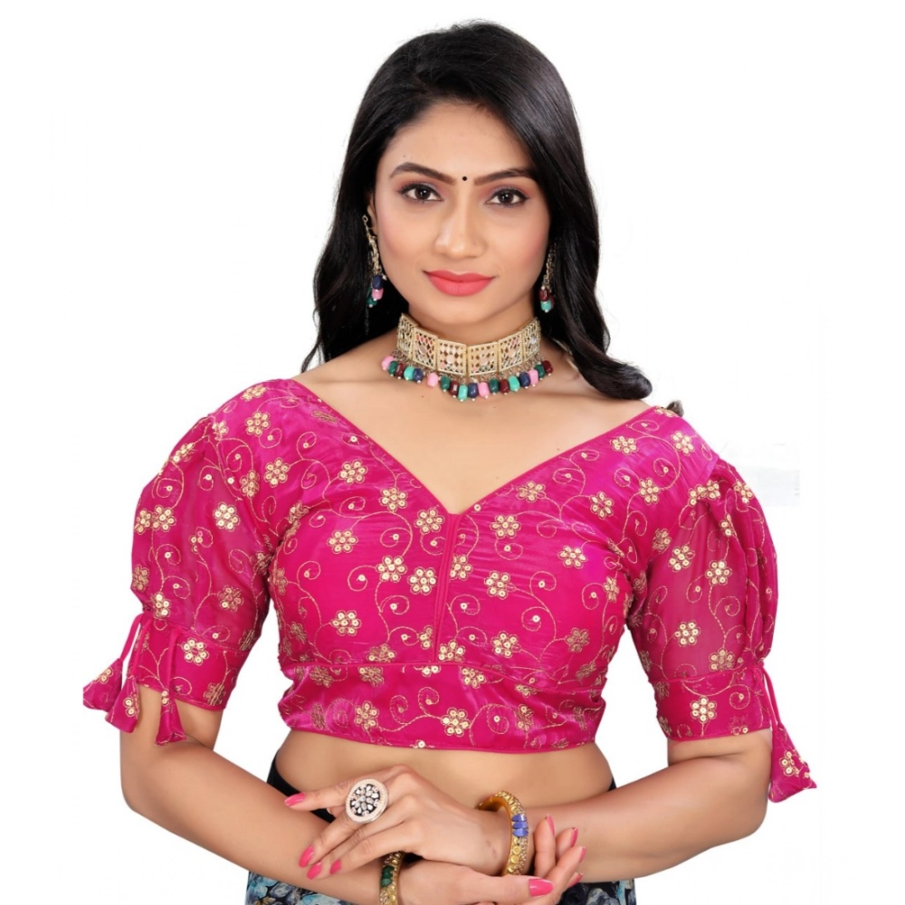 Pink Jimmy Choo Style Embroidered Blouse