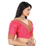 Generic Women's Banglory Embroidery Readymade Blouse (Pink, Size: Free Size) - Image 3