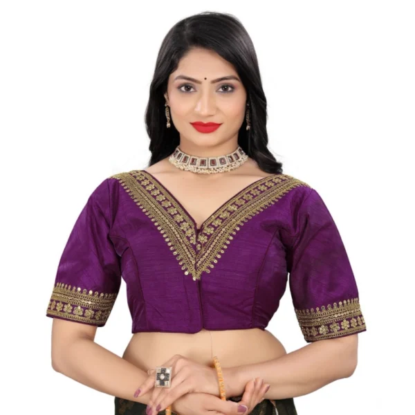 Magenta Banglory Embroidered Blouse