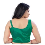 Generic Women's Satin Satin Readymade Blouse (Green, Size: Free Size) - Image 4