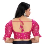 Generic Women's Jimmy Choo Embroidery Readymade Blouse (Pink, Size: Free Size) - Image 4