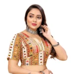 Generic Women's Cotton Blend Plain Readymade Blouse (White, Size: Free Size) - Image 3