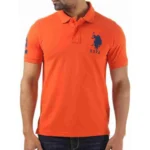 Orange Men's Half Sleeve Cotton Polo T-Shirt