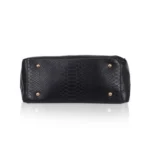 Generic Women's Faux Leather Textured Tote Bag (Black) - Image 2