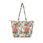 Generic Women's Faux Leather Printed Tote Bag (White Orang) - Image 4