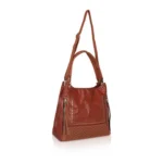 Generic Women's Faux Leather Textured Tote Bag (Brown) - Image 2