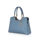 Generic Women's Faux Leather Printed Adjustable Long Belt Handbag (Blue) - Image 4