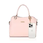 Generic Women's Faux Leather Solid Handbag (Pink) - Image 3