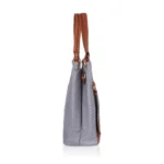 Generic Women's Faux Leather Textured Tote Bag (Blue) - Image 5