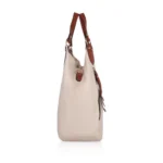 Generic Women's Faux Leather Solid Tote Bag (White) - Image 4