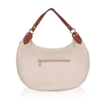 Generic Women's Faux Leather Solid Tote Bag (Off White) - Image 4