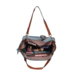 Generic Women's Faux Leather Textured Tote Bag (Blue) - Image 2