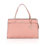 Pink Faux Leather Handbag for Women