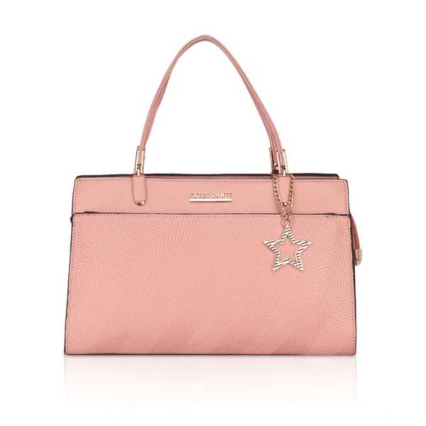 Pink Faux Leather Handbag for Women
