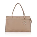 Khaki Faux Leather Handbag for Women