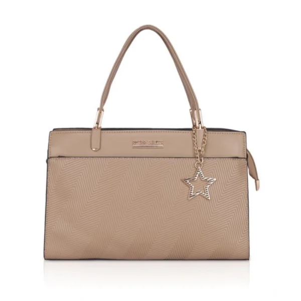 Khaki Faux Leather Handbag for Women