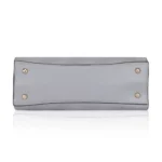 Generic Women's Faux Leather Textured Adjustable Long Belt Handbag (Grey) - Image 3