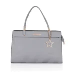 Grey Faux Leather Handbag for Women