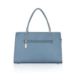 Generic Women's Faux Leather Textured Adjustable Long Belt Handbag (Blue) - Image 4