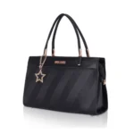 Generic Women's Faux Leather Textured Adjustable Long Belt Handbag (Black) - Image 4