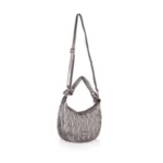 Generic Women's Faux Leather Textured Handbag (Silver Grey) - Image 3