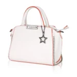 Generic Women's Faux Leather Metal Beads Handbag (White) - Image 6